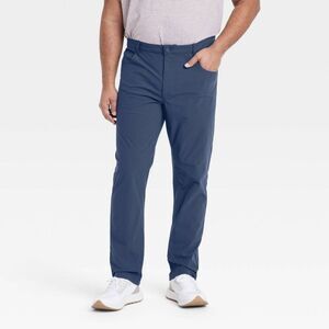 All In Motion - Men's 360 Lifestyle Big Slim Fit 5-Pocket Pants -  Navy Blue